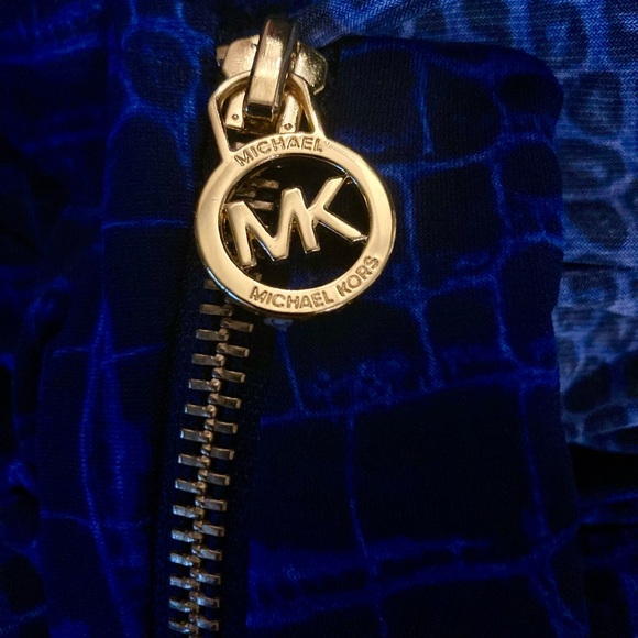 Michael Kors Royal Blue Crocodile Print Dress - Picture 4 of 6